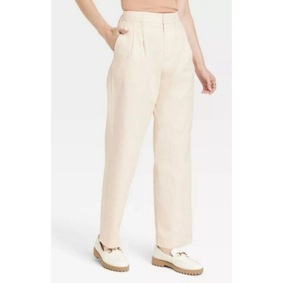 NEW A New Day High Rise Pleat Front Straight Chino Pants - Picture 1 of 15